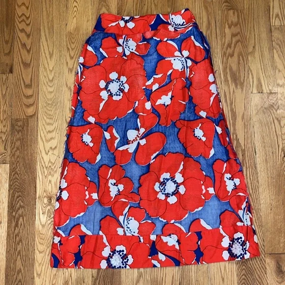 Vintage Hand-made Poppy Maxi Skirt - Picture 8 of 8